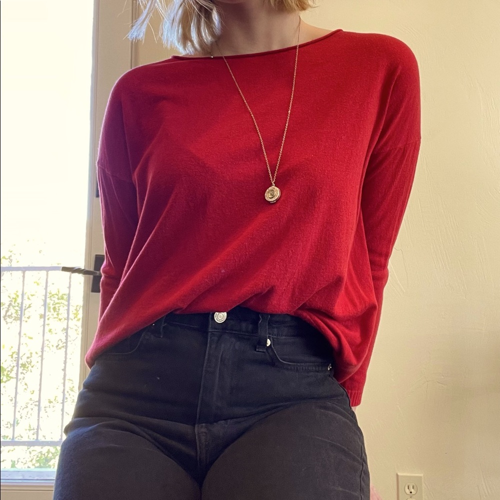 Red sweater